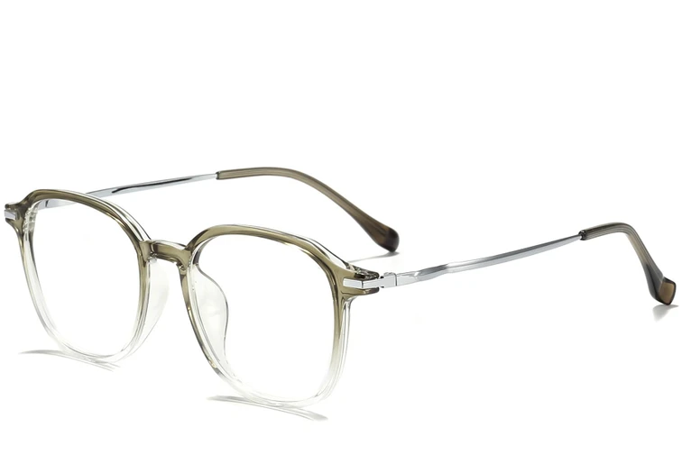Gafas rectangulares de titanio verde #BS0218-0269