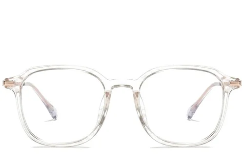 Lunettes rectangulaires en titane rose #BS0218-0270