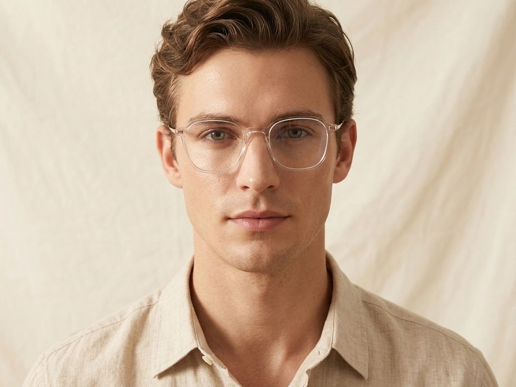 Rectangular Pink Titanium Glasses #BS0218-0270