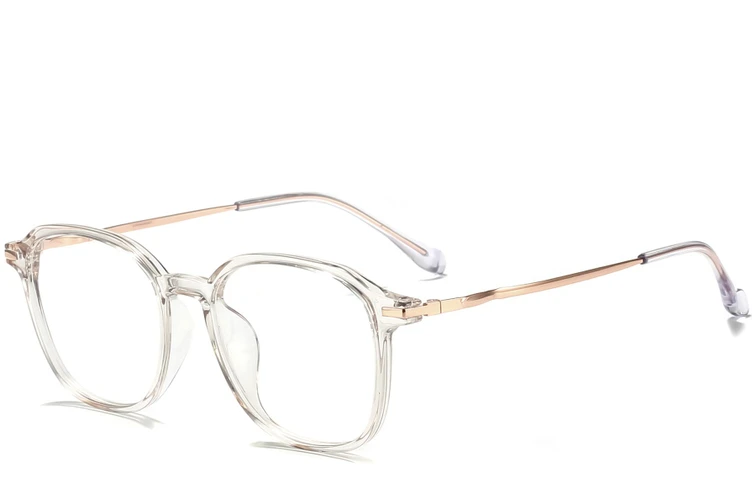 Rechthoekige roze titanium bril #BS0218-0270