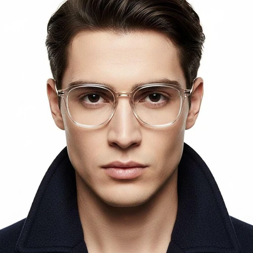 Rectangular Pink Titanium Glasses #BS0218-0270