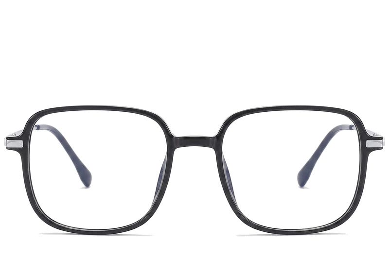 Gafas rectangulares de titanio negro #BS0218-0271