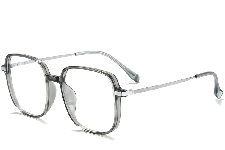 Gafas rectangulares de titanio verde #BS0218-0273