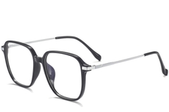 Gafas rectangulares de titanio negro #BS0218-0278