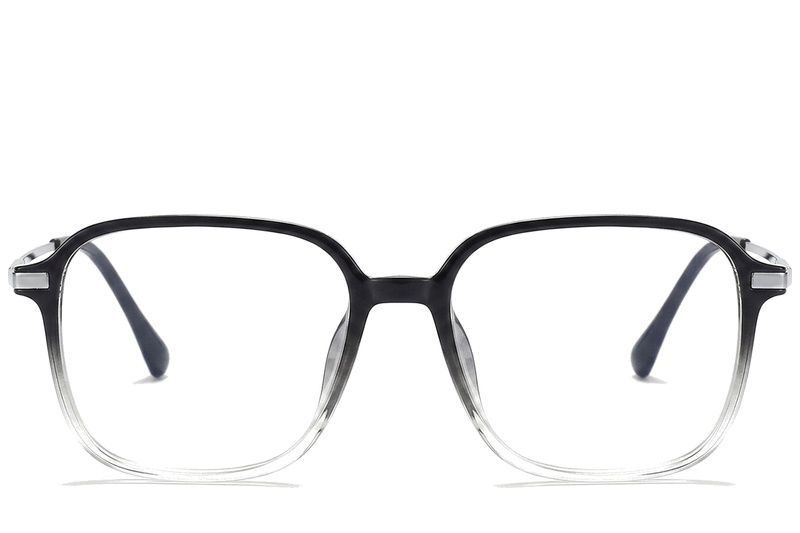 Gafas rectangulares de titanio negro #BS0218-0279