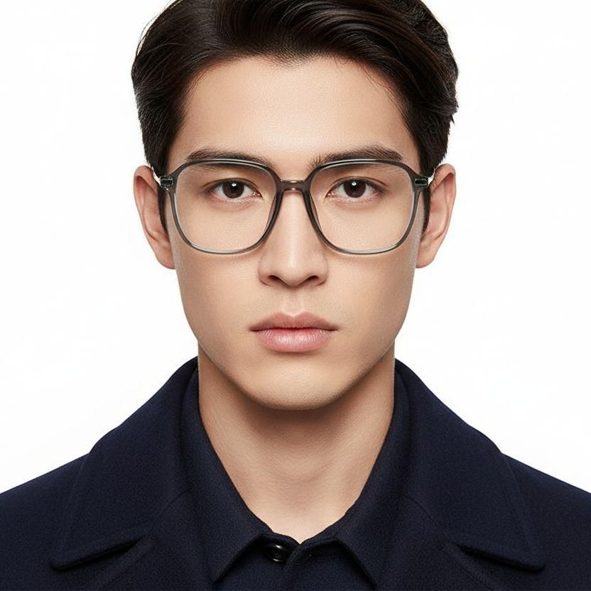 Rectangular Green Titanium Glasses #BS0218-0280