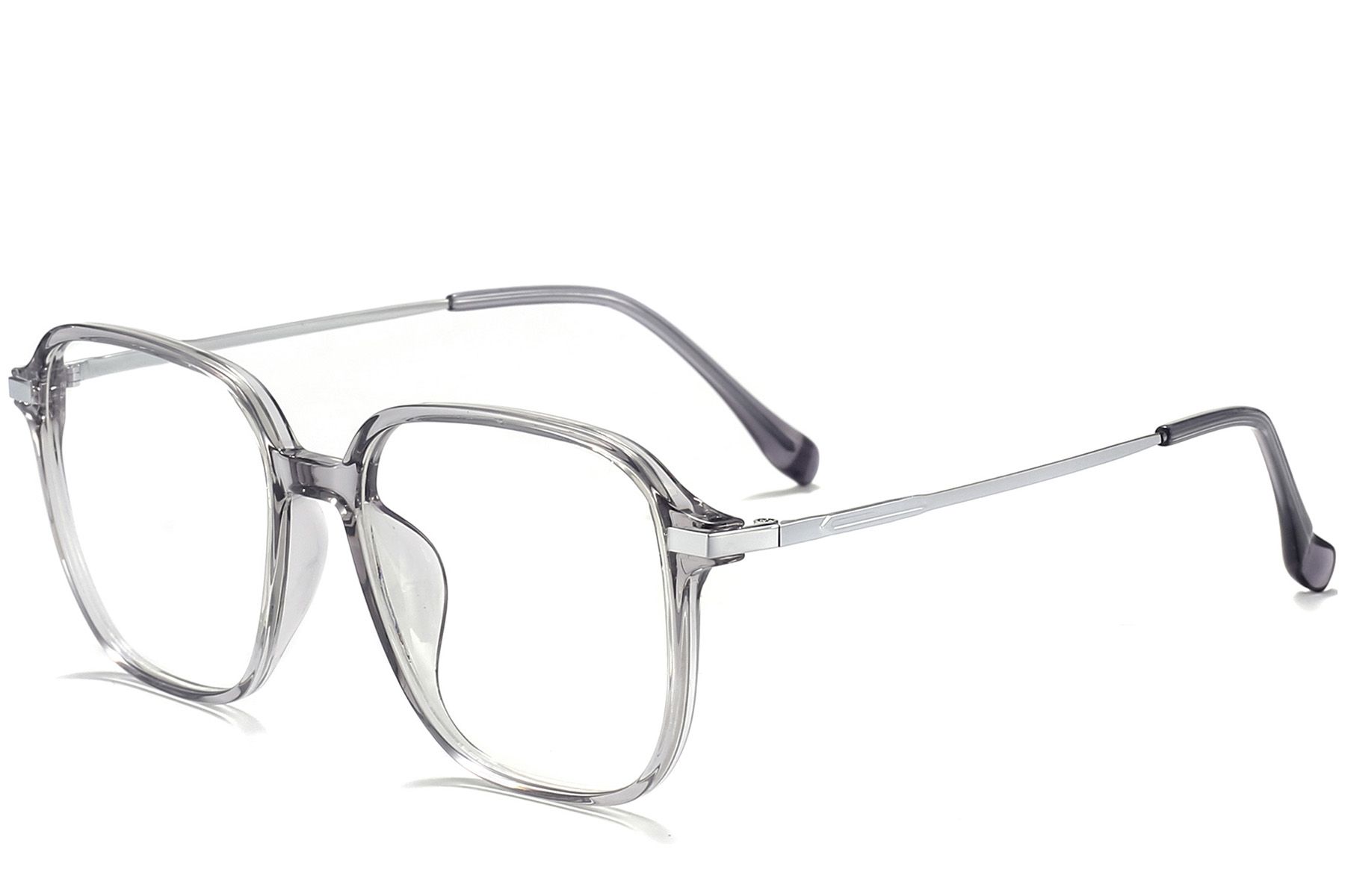 Rectangular Grey Titanium Glasses #BS0218-0281