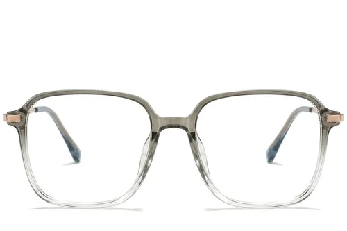 Lunettes rectangulaires en titane vert #BS0218-0283