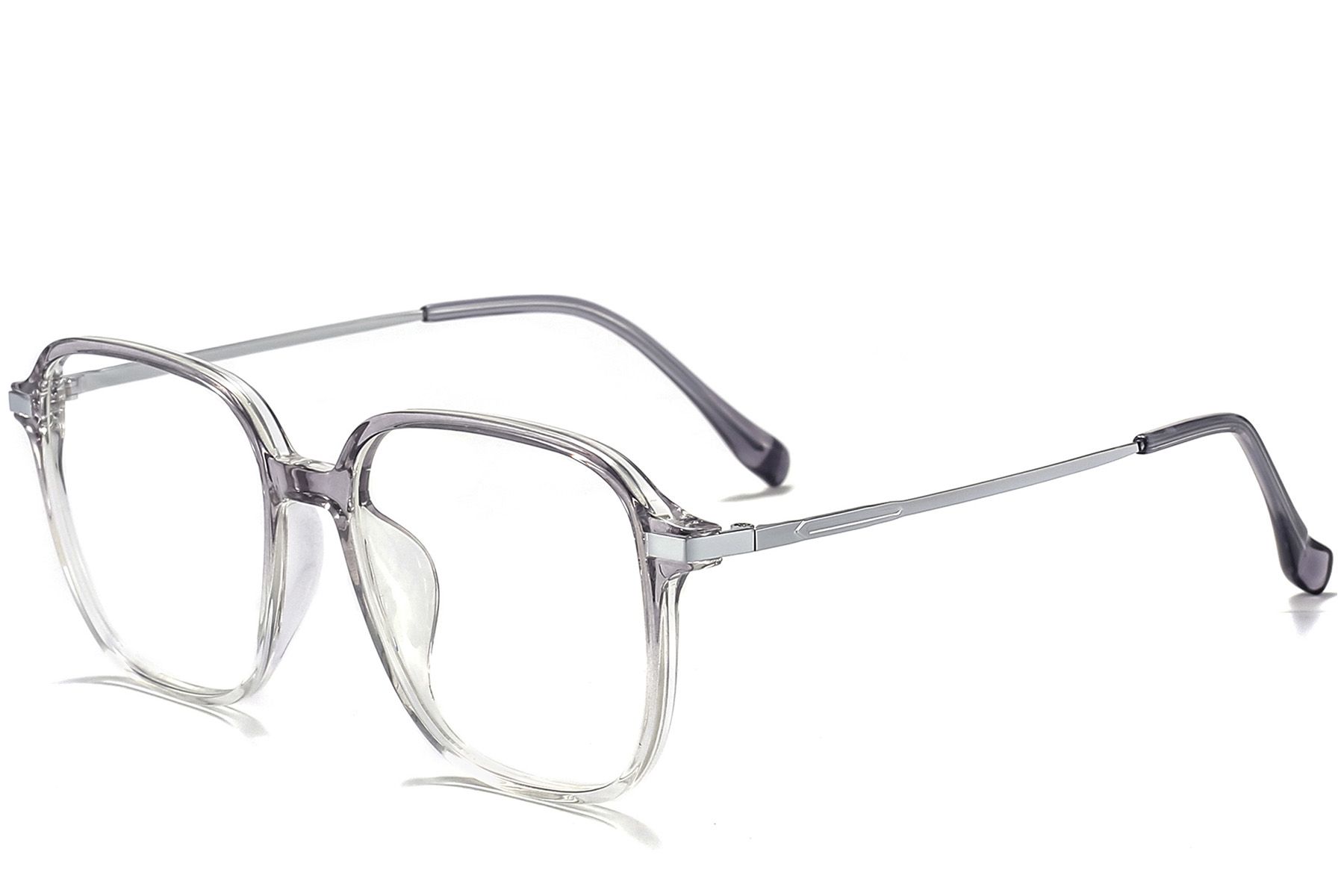 Rectangular Grey Titanium Glasses #BS0218-0284