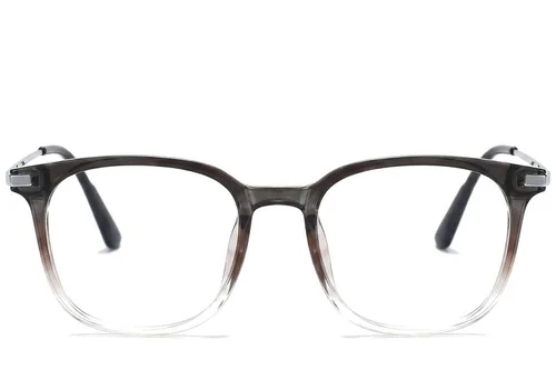 Lunettes rectangulaires en titane noir #BS0218-0286