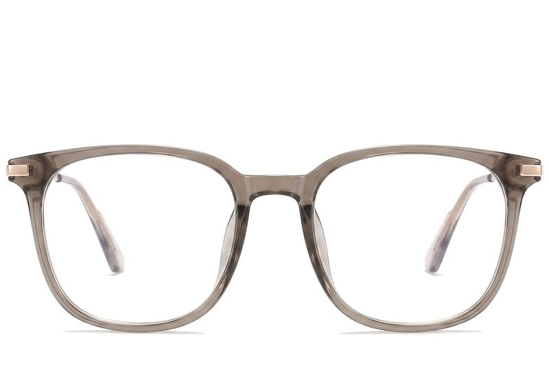 Gafas rectangulares de titanio marrón #BS0218-0289