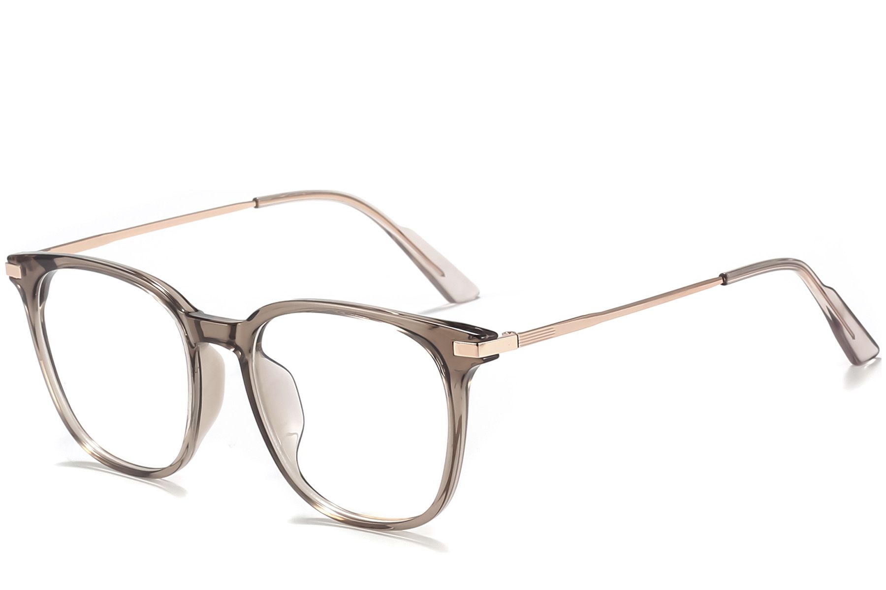 Rectangular Brown Titanium Glasses #BS0218-0289