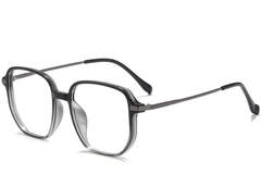 Gafas rectangulares de titanio negro #BS0218-0293
