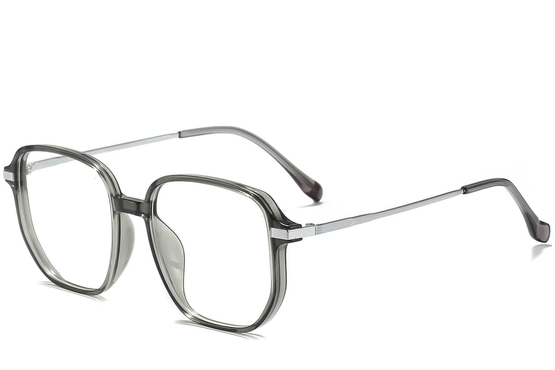Rectangular Grey Titanium Glasses #BS0218-0294