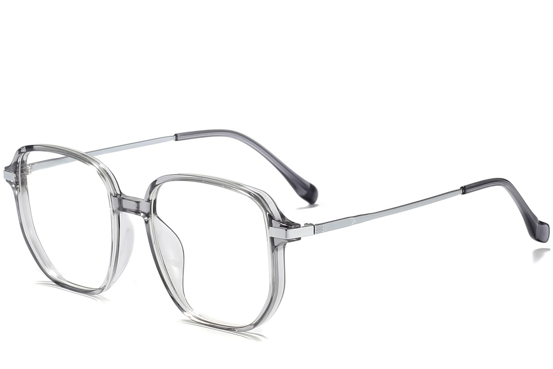 Rectangular Grey Titanium Glasses #BS0218-0295