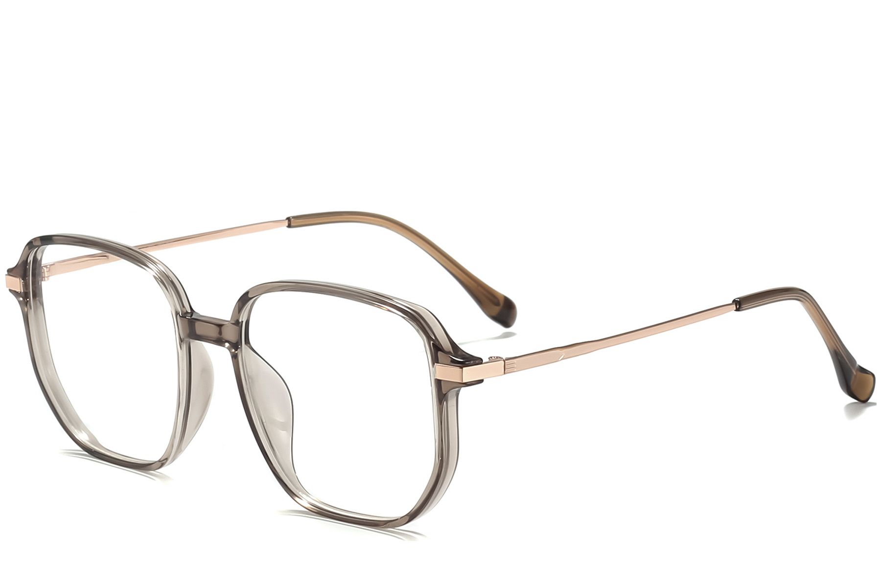 Rectangular Brown Titanium Glasses #BS0218-0296