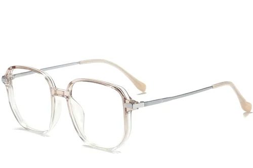 Lunettes rectangulaires en titane rose #BS0218-0298