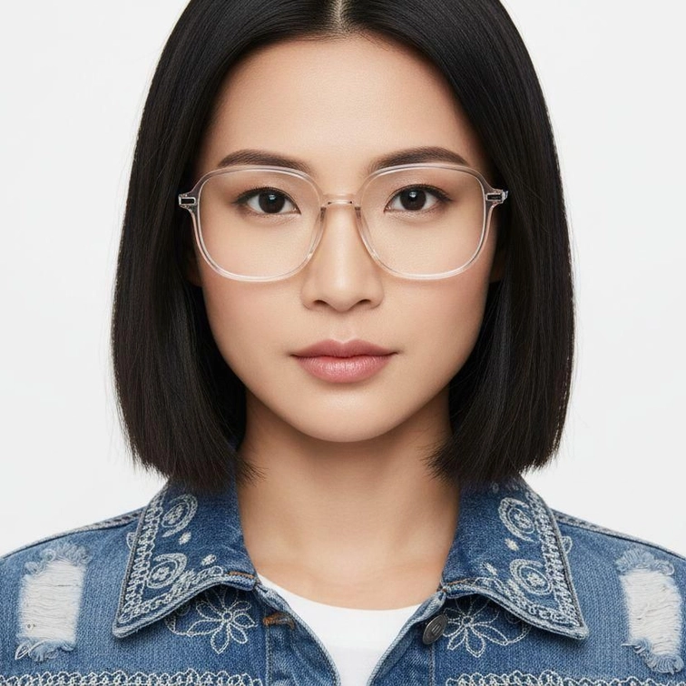 Rectangular Pink Titanium Glasses #BS0218-0298