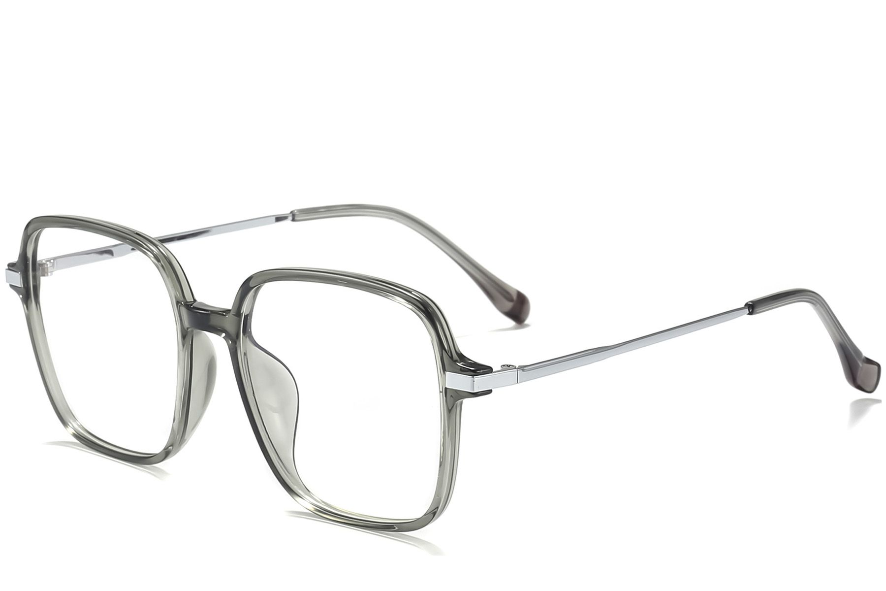 Rectangular Grey Titanium Glasses #BS0218-0300