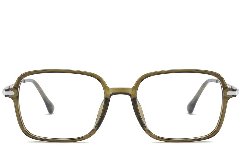 Rectangular Green Titanium Glasses #BS0218-0301
