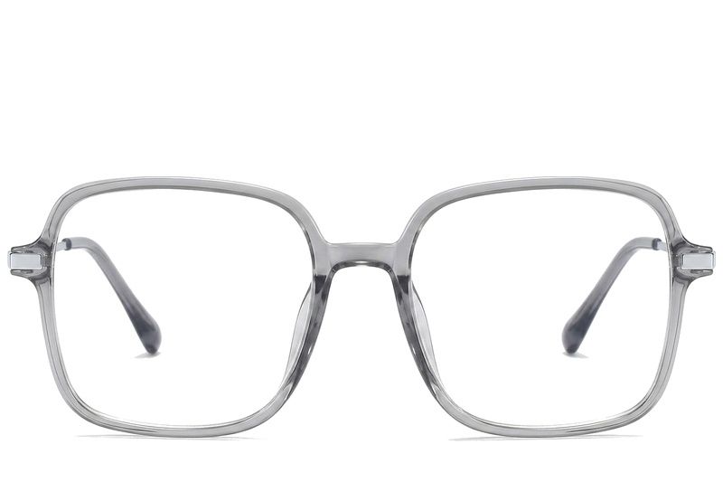 Gafas rectangulares de titanio gris #BS0218-0302