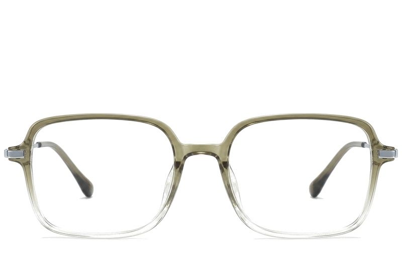 Rectangular Green Titanium Glasses #BS0218-0304