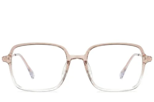 Lunettes rectangulaires en titane rose #BS0218-0305