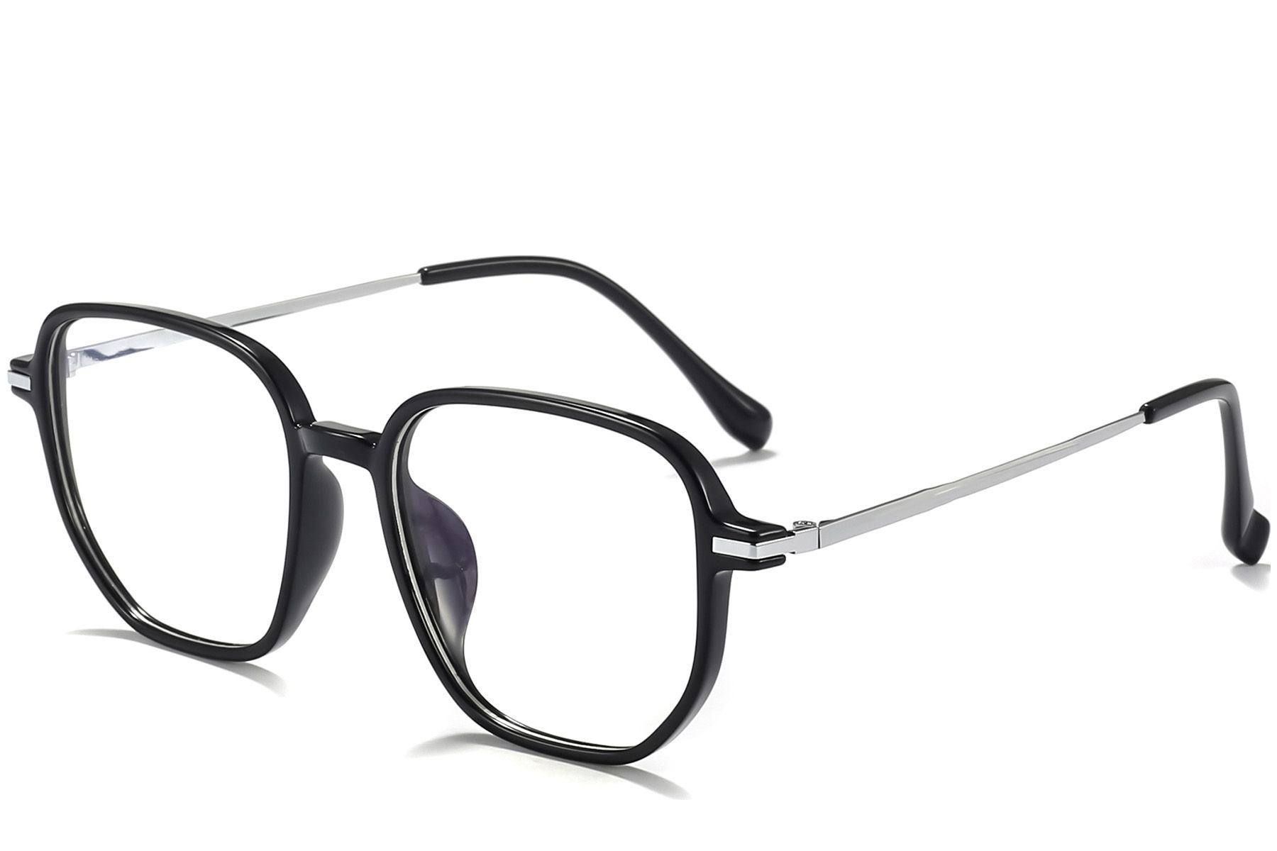Rectangular Black Titanium Glasses #BS0218-0306