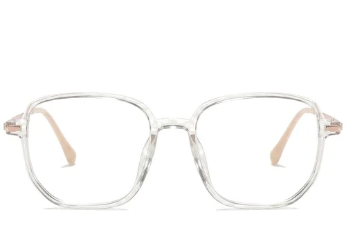 Lunettes rectangulaires en titane rose #BS0218-0307