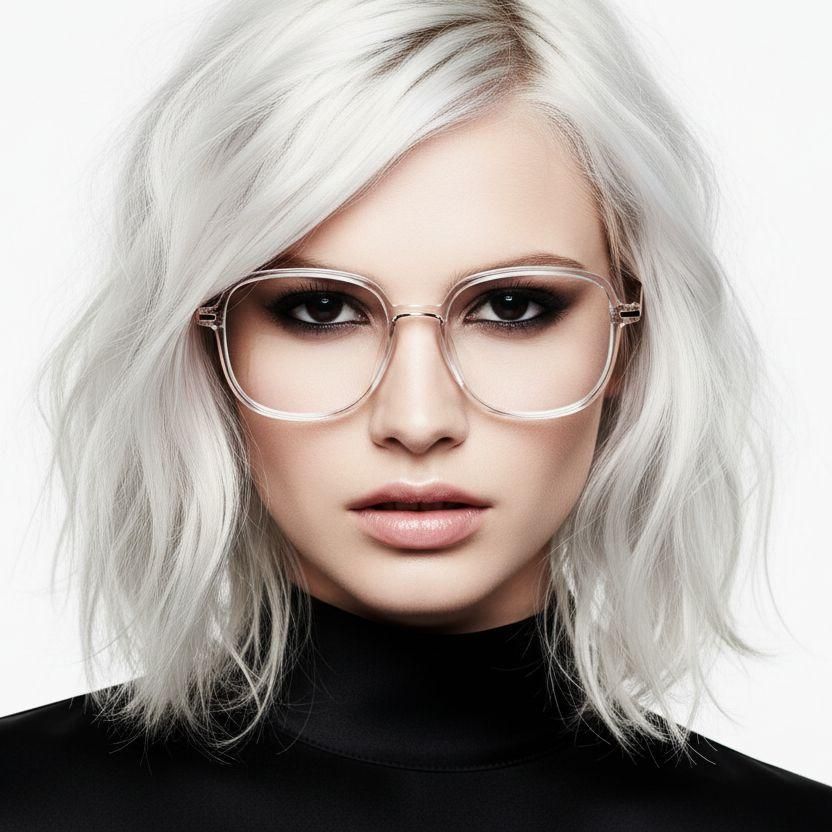 Rectangular Pink Titanium Glasses #BS0218-0307