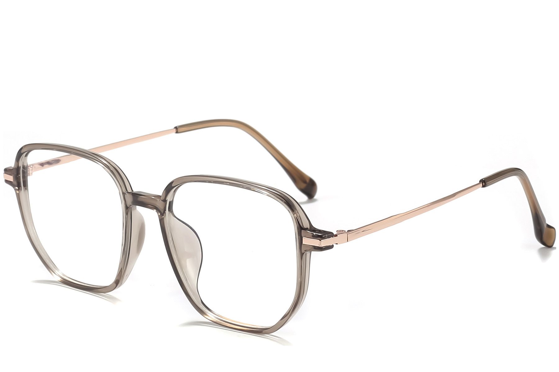 Rectangular Brown Titanium Glasses #BS0218-0310