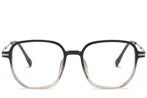 Lunettes rectangulaires en titane noir #BS0218-0311