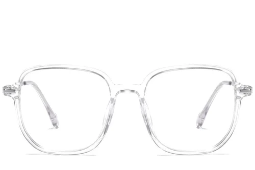 Lunettes rectangulaires transparentes en titane #BS0218-0312