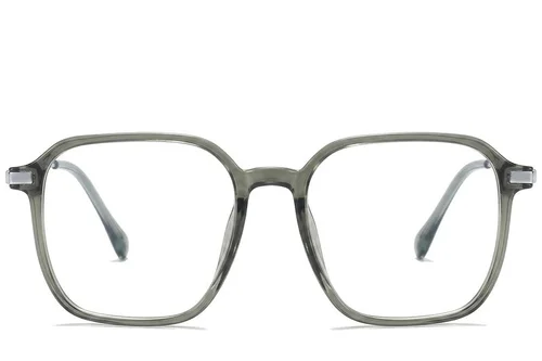 Lunettes rectangulaires en titane vert #BS0218-0315