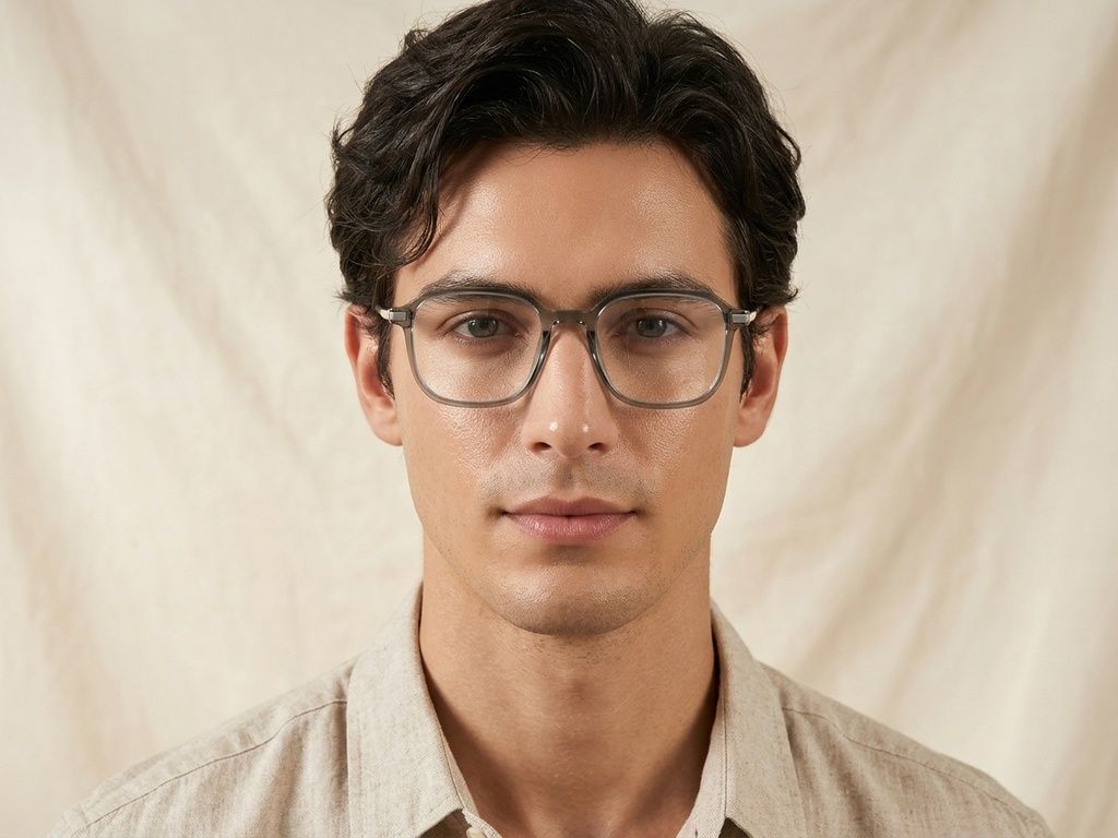 Rectangular Green Titanium Glasses #BS0218-0315