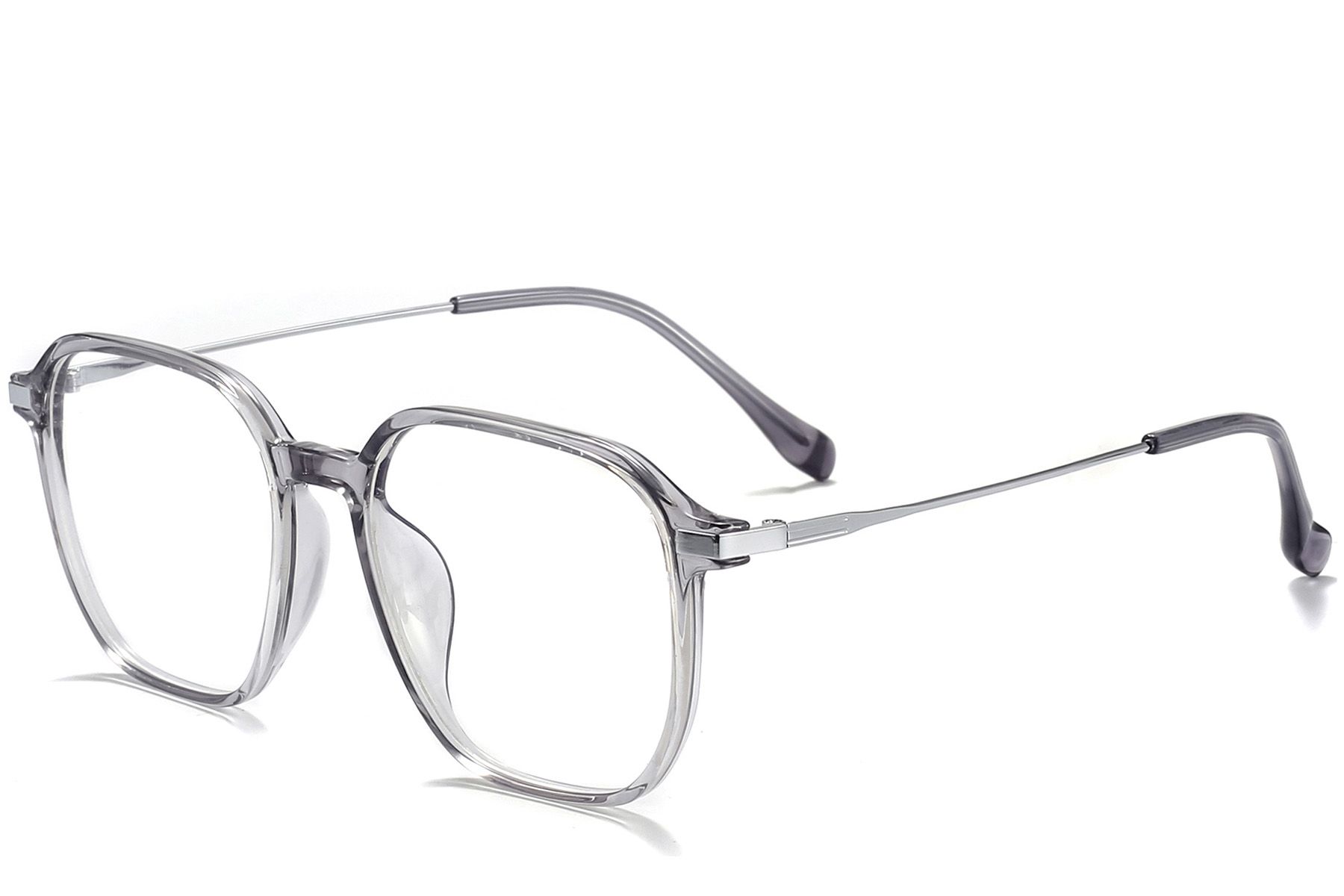 Rectangular Grey Titanium Glasses #BS0218-0316
