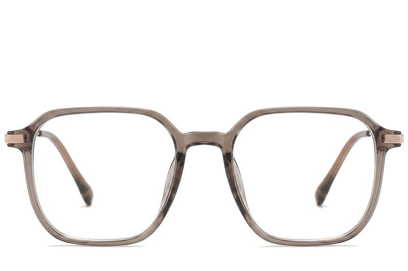 Rectangular Brown Titanium Glasses #BS0218-0317