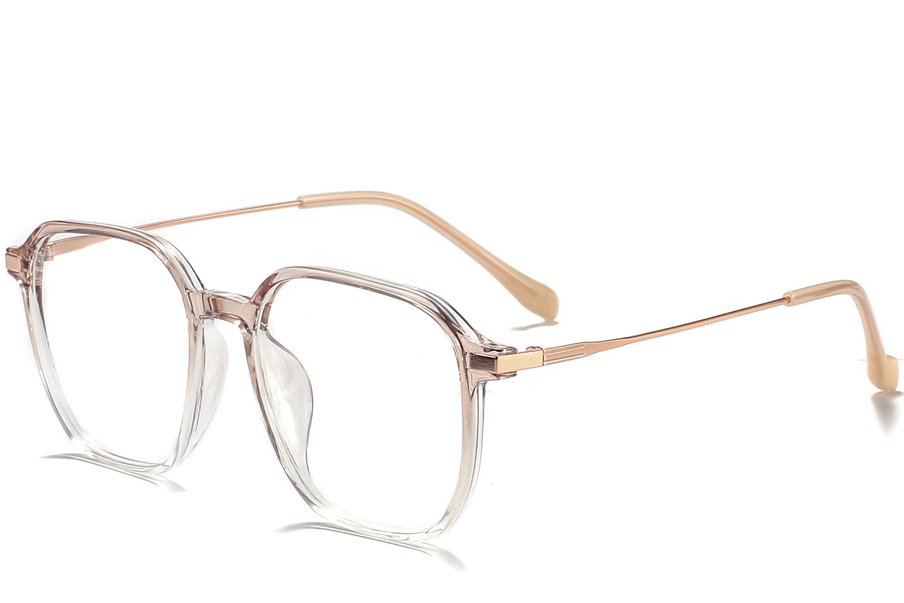 Rectangular Brown Titanium Glasses #BS0218-0319