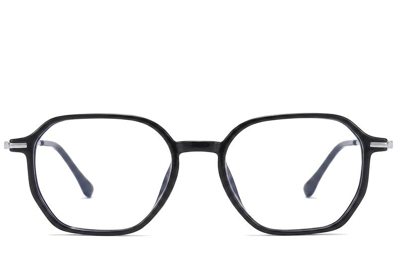 Gafas geométricas de titanio negro #BS0218-0320
