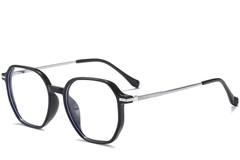Gafas geométricas de titanio negro #BS0218-0320