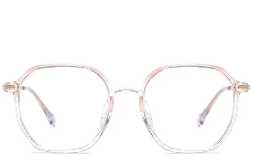 Lunettes géométriques en titane rose #BS0218-0321