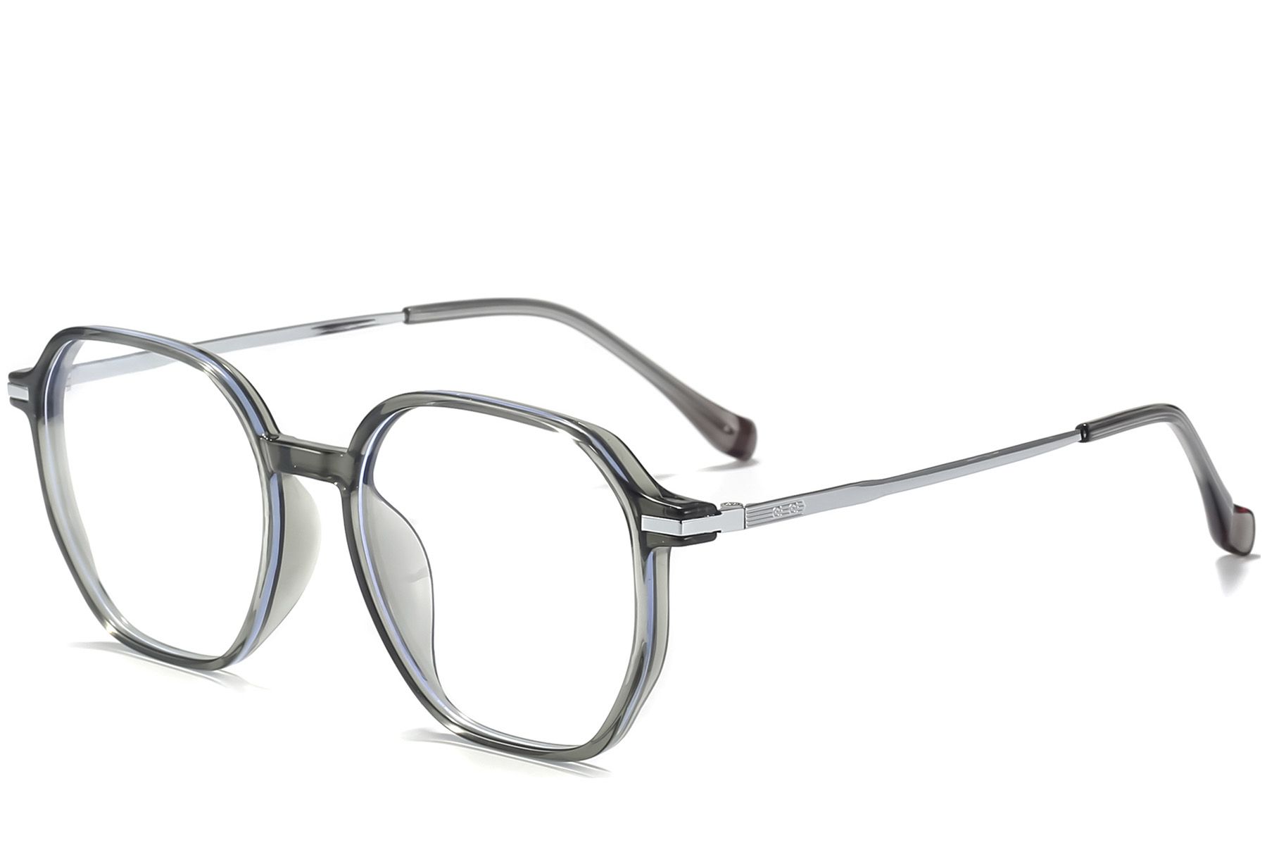Geometric Grey Titanium Glasses #BS0218-0322