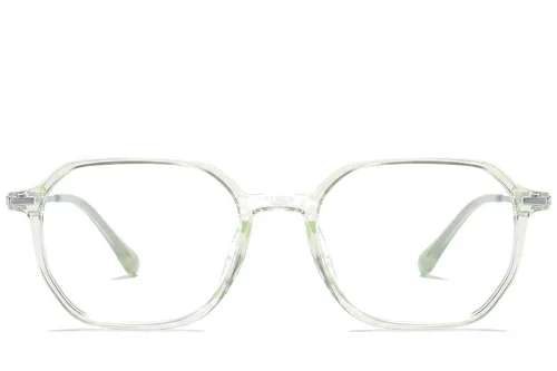 Lunettes géométriques en titane vert #BS0218-0325