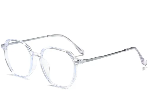 Lunettes géométriques en titane bleu #BS0218-0326