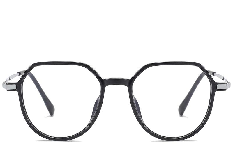 Oval Black Titanium Glasses #BS0218-0327