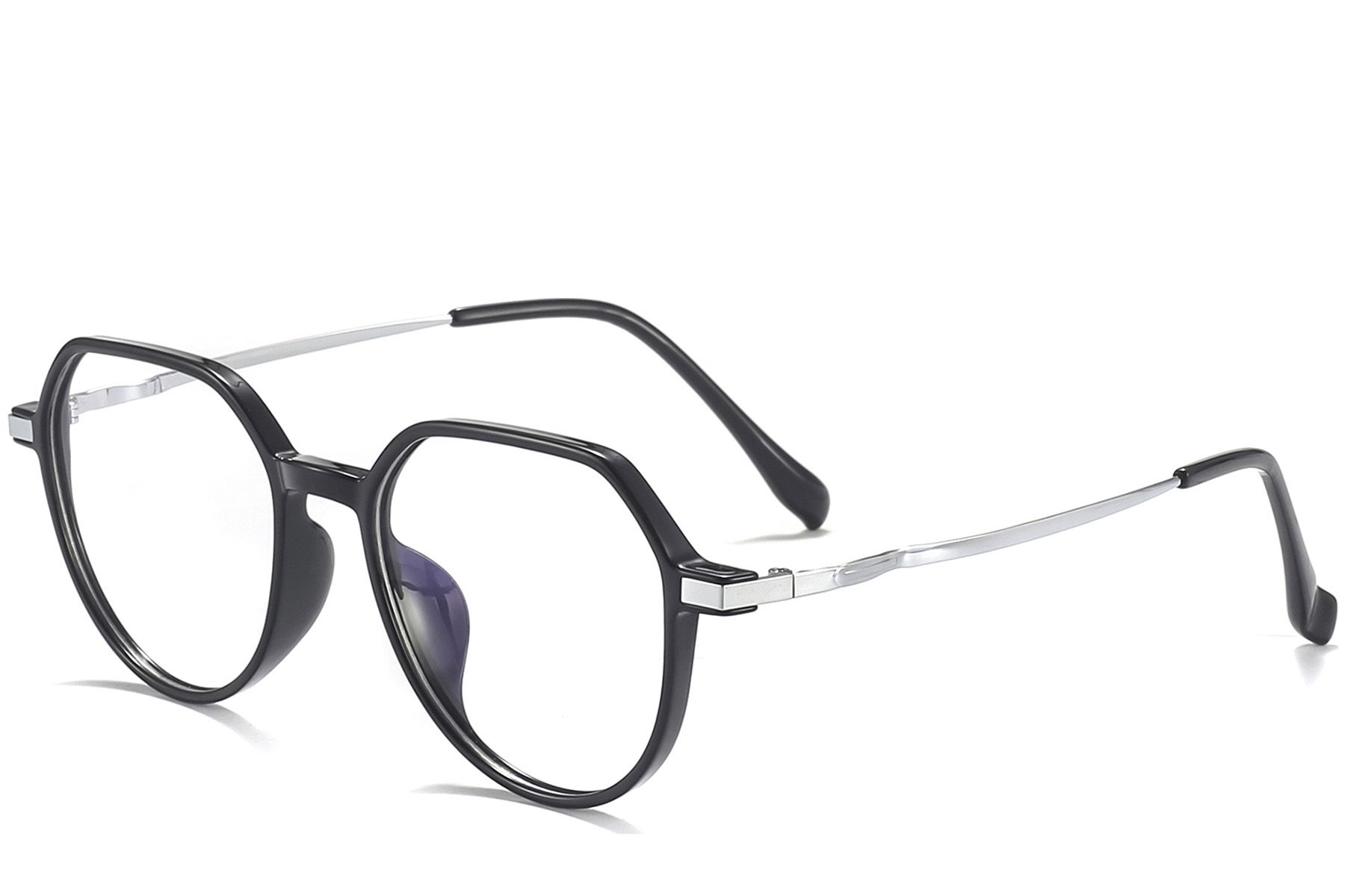 Oval Black Titanium Glasses #BS0218-0327