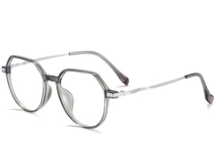 Gafas ovaladas de titanio verde #BS0218-0329