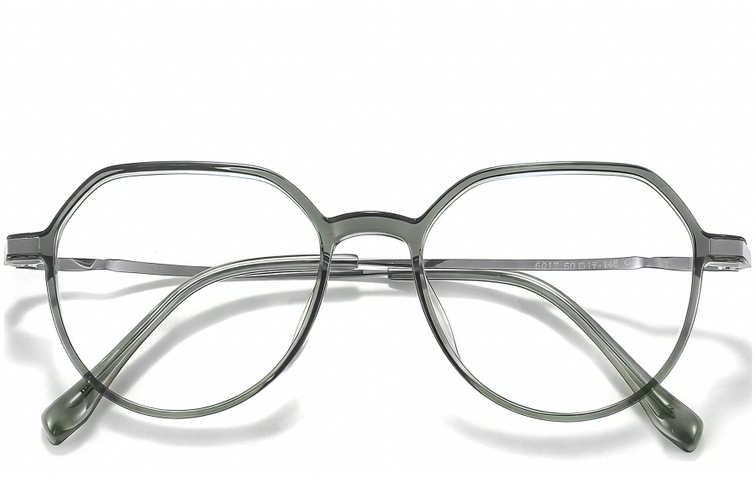 Oval Green Titanium Glasses #BS0218-0329