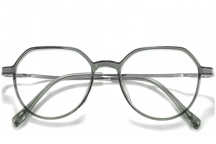 Oval Green Titanium Glasses #BS0218-0329