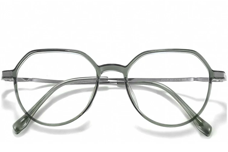 Oval Green Titanium Glasses #BS0218-0329